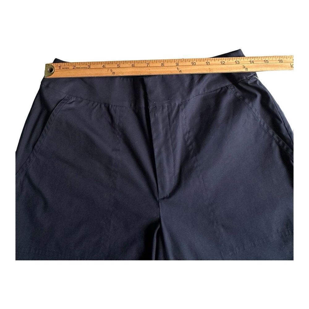 Ralph Lauren‎ Black Label Stretch Roll Up Legs Cotton Pants Black Size 4 - Picture 7 of 13